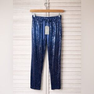 Listicle Pewter Sequin Pants. NWT. Size Small.